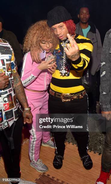 Rapper Trippie Redd attends Trap Du Soleil Celebrating Lucci on February 13, 2018 in Atlanta, Georgia.