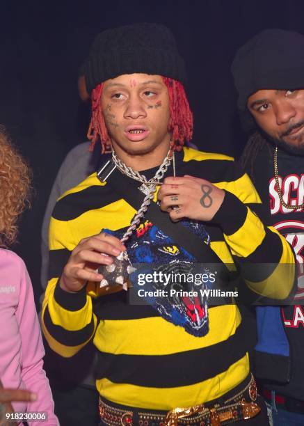 Rapper Trippie Redd attends Trap Du Soleil Celebrating Lucci on February 13, 2018 in Atlanta, Georgia.