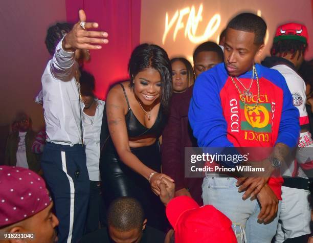 Karen Civil attends Trap Du Soleil celebrating LYF Lucci on February 13, 2018 in Atlanta, Georgia.