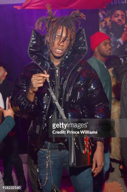 Rapper Lil Wop attends Trap Du Soleil celebrating YFN Lucci on February 13, 2018 in Atlanta, Georgia.