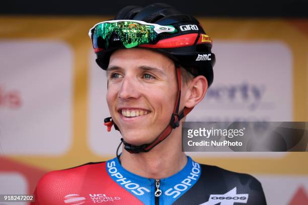 Dylan Teuns of BMC Racing Team before the 1st stage of the cycling Tour of Algarve between Albufeira and Lagos, on February 14, 2018.