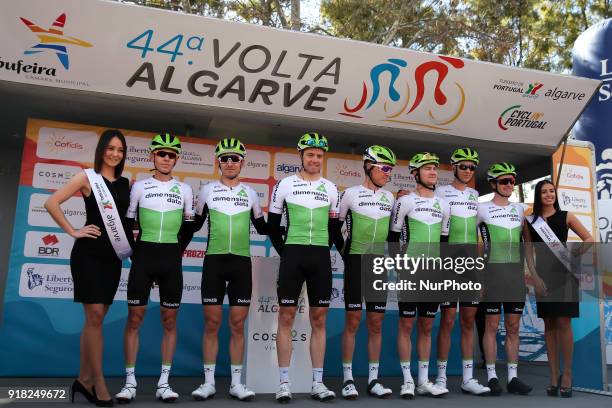 Team Dimension Data before the 1st stage of the cycling Tour of Algarve between Albufeira and Lagos, on February 14, 2018.