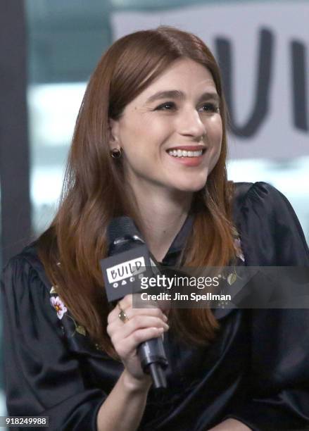 Actress Aya Cash attends the Build Series to discuss "Kings" at Build Studio on February 14, 2018 in New York City.