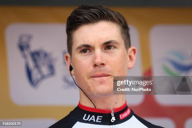 Ben Swift of UAE Team Emirates before the 1st stage of the cycling Tour of Algarve between Albufeira and Lagos, on February 14, 2018.