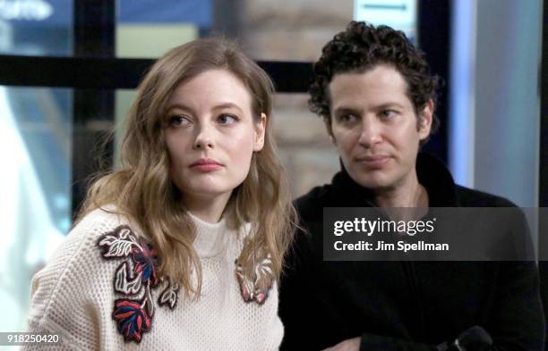 Actress Gillian Jacobs and director Thomas Kail attend the Build Series to discuss "Kings" at Build Studio on February 14, 2018 in New York City.