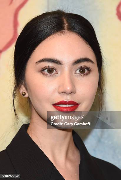 Thai acytress Davika Hoorne attends the Michael Kors fashion show during New York Fashion Week at Vivian Beaumont Theatre on February 14, 2018 in New...