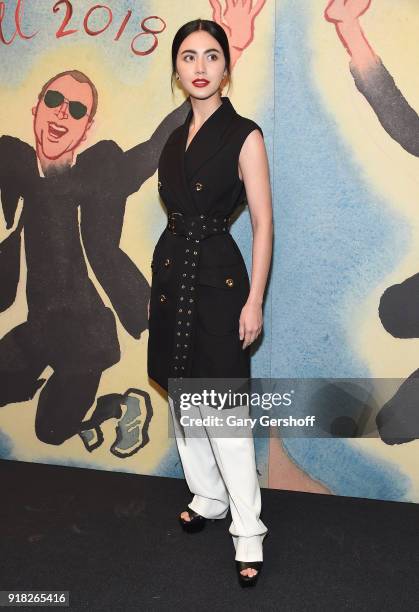Thai acytress Davika Hoorne attends the Michael Kors fashion show during New York Fashion Week at Vivian Beaumont Theatre on February 14, 2018 in New...