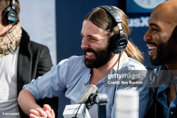 Jonathan Van Ness visits SiriusXM to talk about the "Queer Eye for the Straight Guy" reboot at SiriusXM Studios on February 14, 2018 in New York City.
