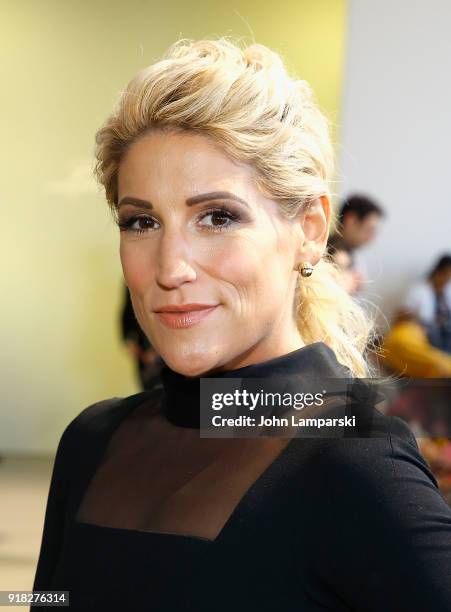 Leslie DiNicola attends Leanne Marshall show during February 2018 New York Fashion Week: The Shows at Gallery II at Spring Studios on February 14,...