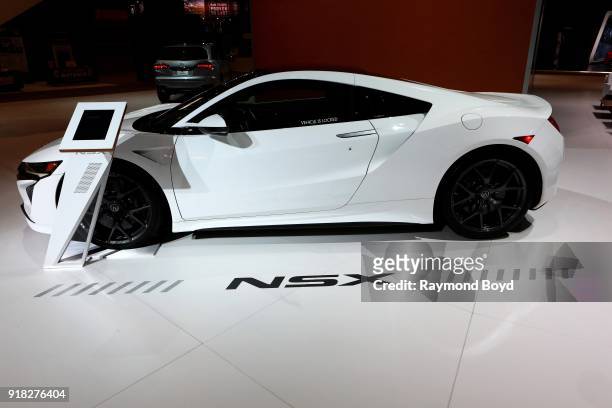 Acura NSX is on display at the 110th Annual Chicago Auto Show at McCormick Place in Chicago, Illinois on February 8, 2018.