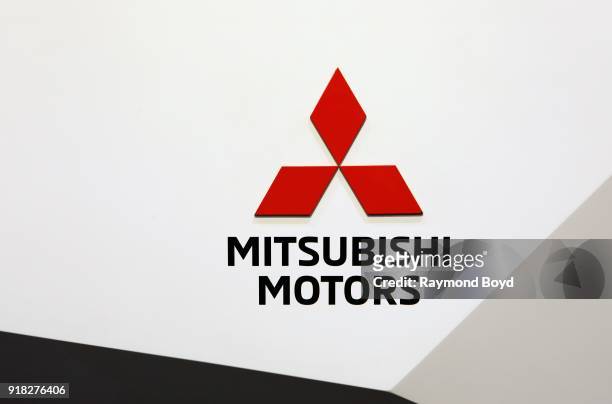 Mitsubishi Motors signage is on display at the 110th Annual Chicago Auto Show at McCormick Place in Chicago, Illinois on February 8, 2018.
