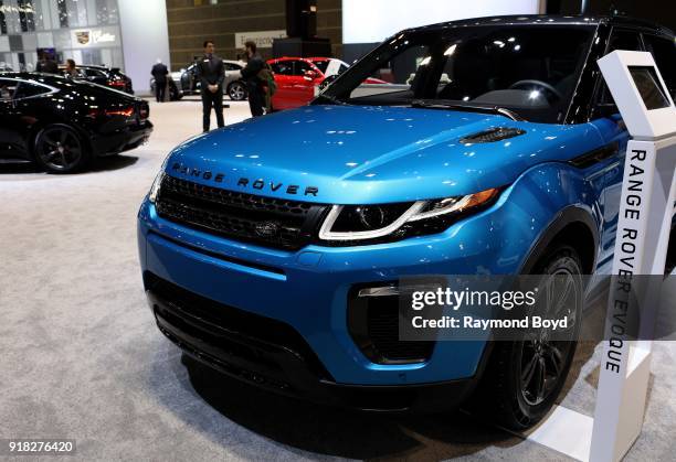 Land Rover Range Rover Evoque is on display at the 110th Annual Chicago Auto Show at McCormick Place in Chicago, Illinois on February 8, 2018.