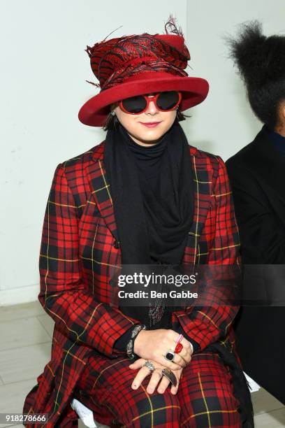 Katharine Zarrella attends the Maki Oh fashion show during New York Fashion Week on February 14, 2018 in New York City.