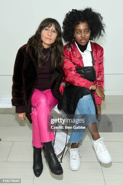 Guests attend the Maki Oh fashion show during New York Fashion Week on February 14, 2018 in New York City.