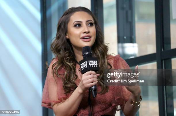 Actress Francia Raisa attends the Build Series to discuss "grown-ish" at Build Studio on February 14, 2018 in New York City.