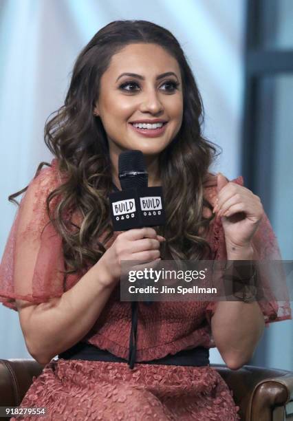 Actress Francia Raisa attends the Build Series to discuss "grown-ish" at Build Studio on February 14, 2018 in New York City.