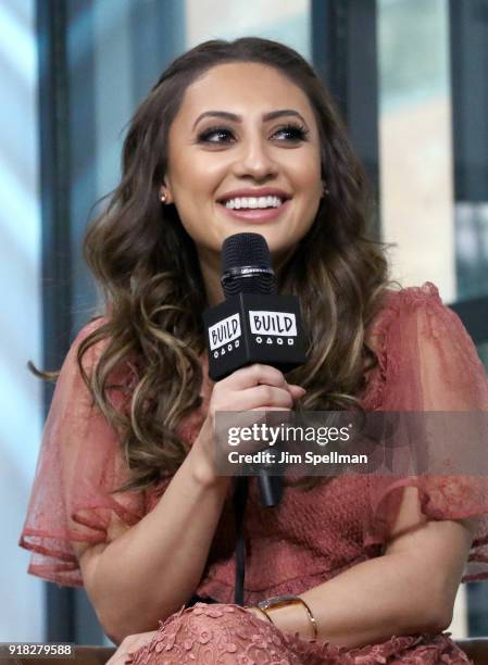 Actress Francia Raisa attends the Build Series to discuss "grown-ish" at Build Studio on February 14, 2018 in New York City.