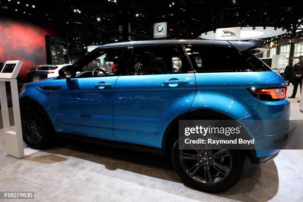 Land Rover Range Rover Evoque is on display at the 110th Annual Chicago Auto Show at McCormick Place in Chicago, Illinois on February 8, 2018.