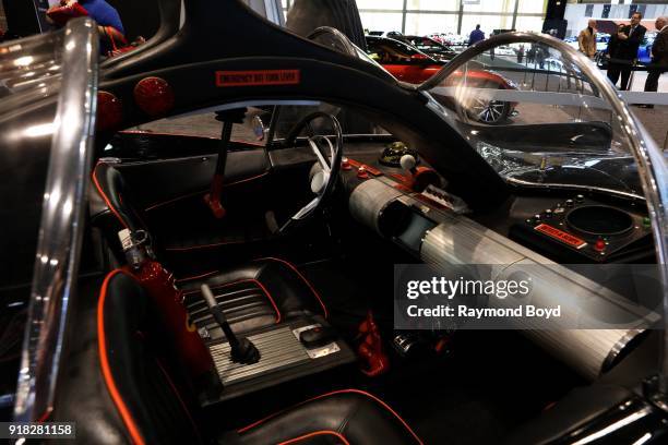 Replica of the Adam West and Bert Ward era 'Batman' Batmobile is on display at the 110th Annual Chicago Auto Show at McCormick Place in Chicago,...