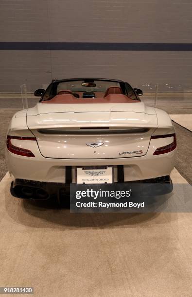 Aston Martin Vanquish S is on display at the 110th Annual Chicago Auto Show at McCormick Place in Chicago, Illinois on February 8, 2018.