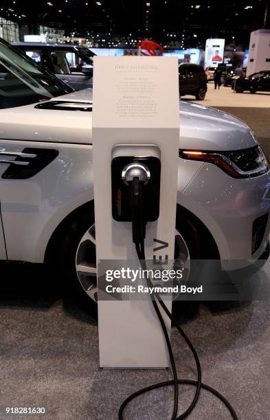 Land Rover Range Rover Sport is on display at the 110th Annual Chicago Auto Show at McCormick Place in Chicago, Illinois on February 8, 2018.