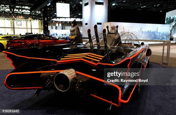 Replica of the Adam West and Bert Ward era 'Batman' Batmobile is on display at the 110th Annual Chicago Auto Show at McCormick Place in Chicago,...