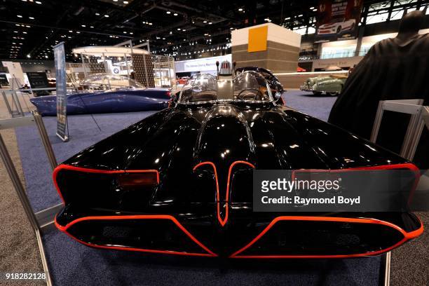 Replica of the Adam West and Bert Ward era 'Batman' Batmobile is on display at the 110th Annual Chicago Auto Show at McCormick Place in Chicago,...
