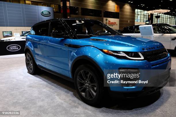Land Rover Range Rover Evoque is on display at the 110th Annual Chicago Auto Show at McCormick Place in Chicago, Illinois on February 8, 2018.