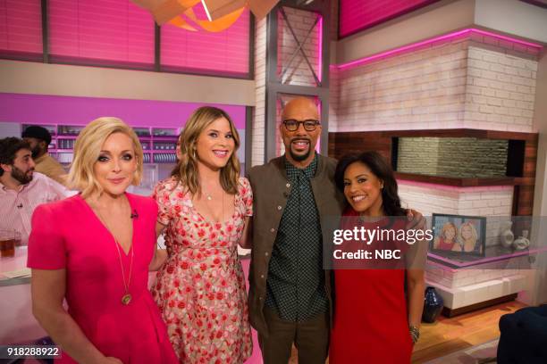 Jenna Bush Hager, Jane Krakowski, Sheinelle Jones and Common on Wedneday, Feb. 14, 2018 --