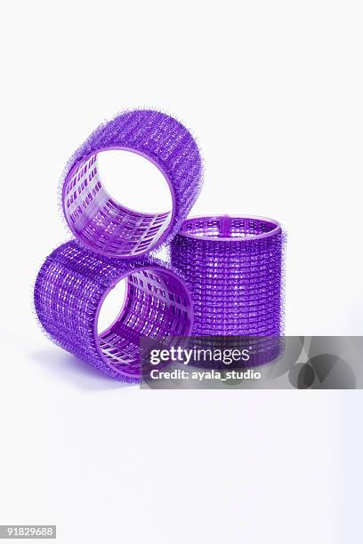 hair curlers - hair rollers stock pictures, royalty-free photos & images