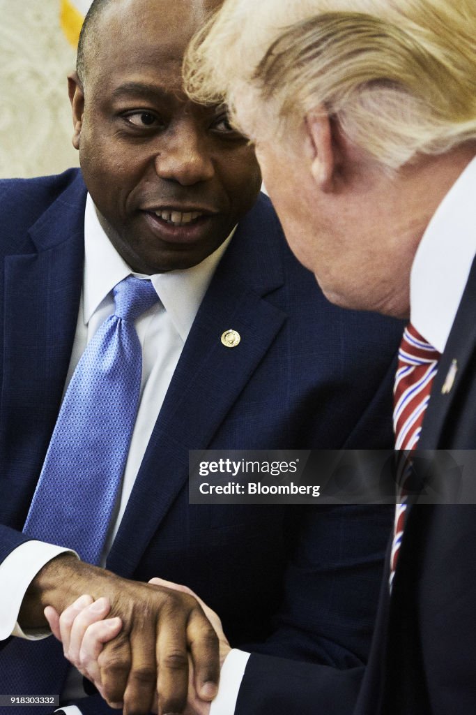 President Trump Participates In A Working Session On Opportunity Zones Provided By Tax Reform