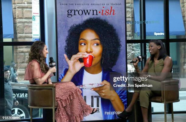 Actress Francia Raisa attends the Build Series to discuss "grown-ish" at Build Studio on February 14, 2018 in New York City.