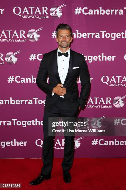 Tim Robards arrives at the Qatar Airways Canberra Launch gala dinner on February 13, 2018 in Canberra, Australia.