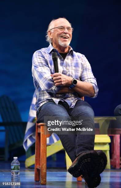 Jimmy Buffett during the Press Sneak Peak for the Jimmy Buffett Broadway Musical 'Escape to Margaritaville' on February 14, 2018 at the Marquis...