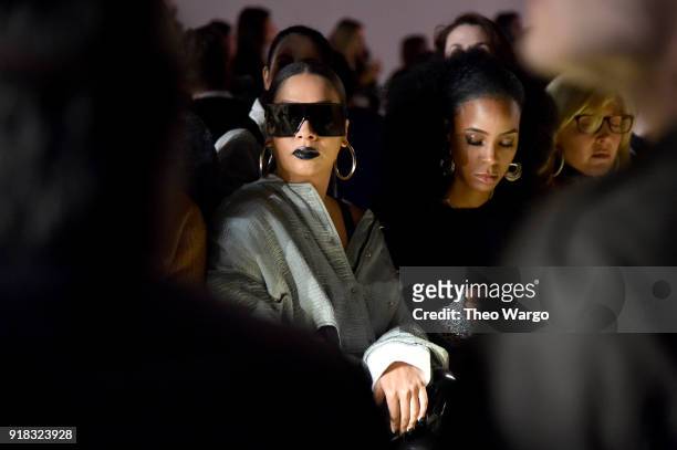 LaLa Anthony and Kelly Rowland attend the Esteban Cortazar front row during New York Fashion Week: The Shows at Gallery I at Spring Studios on...
