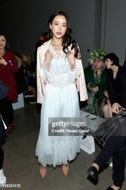 Actor Huang Yilin attends the All Comes From Nothing x COOME FW18 show at Gallery II at Spring Studios on February 14, 2018 in New York City.