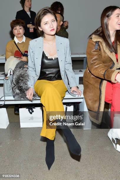 Yolanda attends the All Comes From Nothing x COOME FW18 show at Gallery II at Spring Studios on February 14, 2018 in New York City.