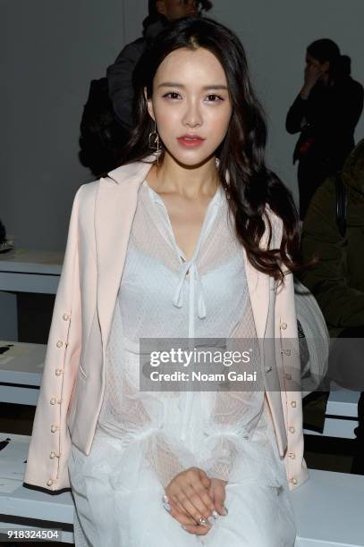 Actor Huang Yilin attends the All Comes From Nothing x COOME FW18 show at Gallery II at Spring Studios on February 14, 2018 in New York City.