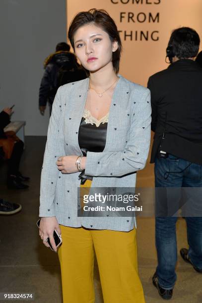 Yolanda attends the All Comes From Nothing x COOME FW18 show at Gallery II at Spring Studios on February 14, 2018 in New York City.