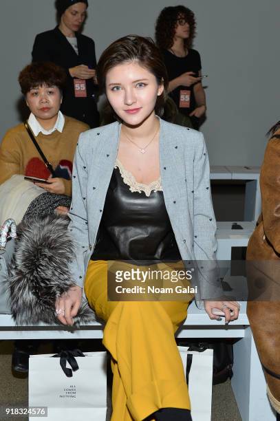 Yolanda attends the All Comes From Nothing x COOME FW18 show at Gallery II at Spring Studios on February 14, 2018 in New York City.