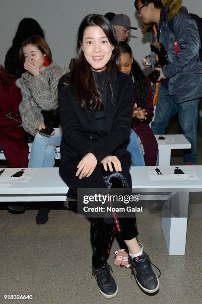 Actor Yi Liu attends the All Comes From Nothing x COOME FW18 show at Gallery II at Spring Studios on February 14, 2018 in New York City.