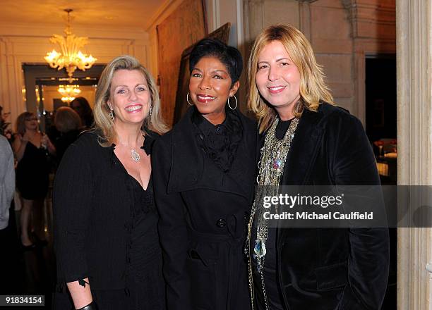 Nancy Davis, musician Natalie Cole and TV personality Steven Cojocaru attend the "On the List: Fixing America's Failing Organ Transplant System" book...