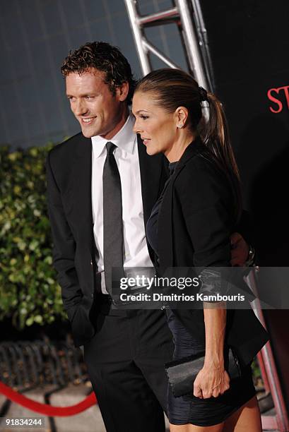 Actress Paige Turco and Jason O'Mara attends the premiere of "The Stepfather" at the SVA Theater on October 12, 2009 in New York City.