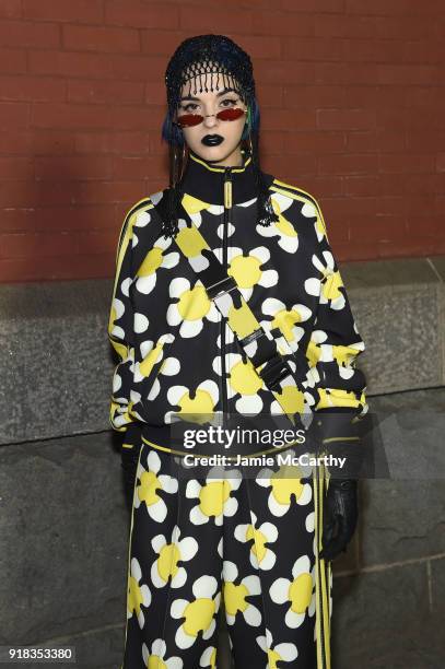 Sita Abellan attends the Marc Jacobs Fall 2018 Show at Park Avenue Armory on February 14, 2018 in New York City.