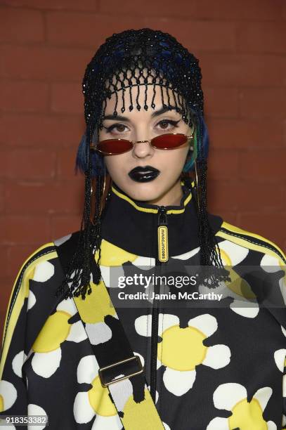 Sita Abellan attends the Marc Jacobs Fall 2018 Show at Park Avenue Armory on February 14, 2018 in New York City.