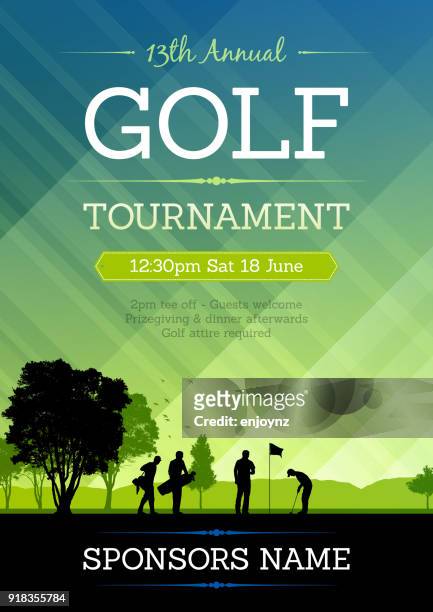 golf competition poster - golf stock illustrations