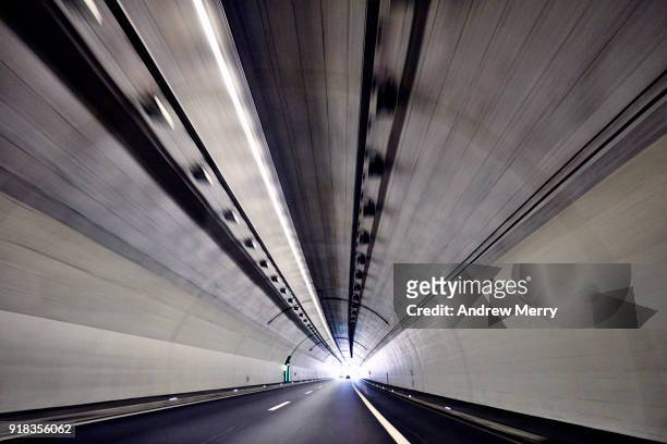 swiss underground traffic tunnel near zurich, switzerland - schild schweiz stock-fotos und bilder