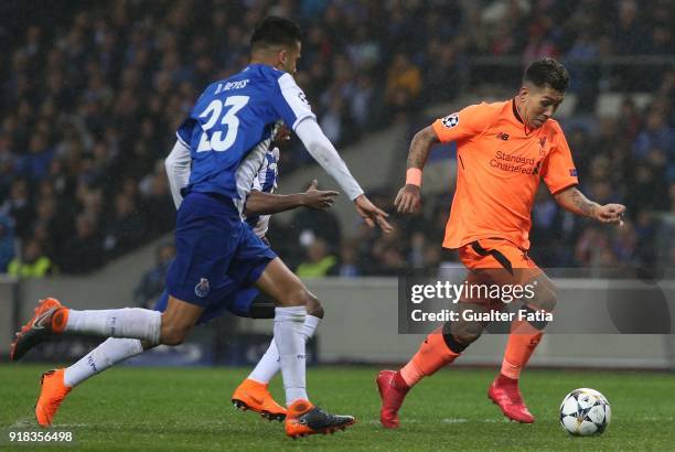 Liverpool forward Roberto Firmino from Brazil in action during the UEFA Champions League Round of 16 - First Leg match between FC Porto and Liverpool...