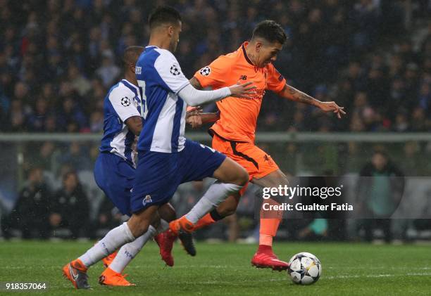 Liverpool forward Roberto Firmino from Brazil in action during the UEFA Champions League Round of 16 - First Leg match between FC Porto and Liverpool...