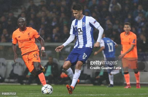 Porto defender Diego Reyes from Mexico in action during the UEFA Champions League Round of 16 - First Leg match between FC Porto and Liverpool FC at...
